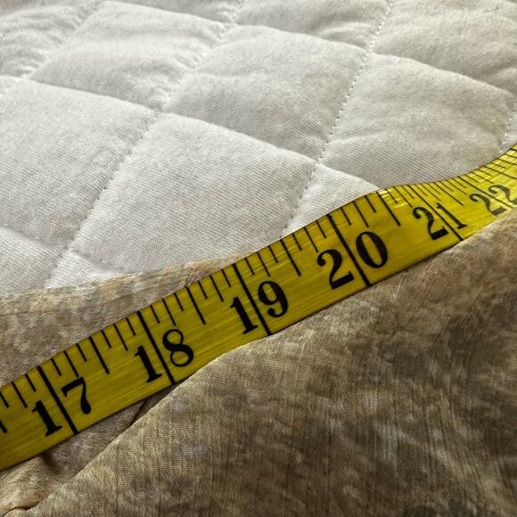 ROSE OLIVE Womens Tunic Beige Abstract Print Sheer Relaxed Boho Neutral | 1X - Picture 9 of 10